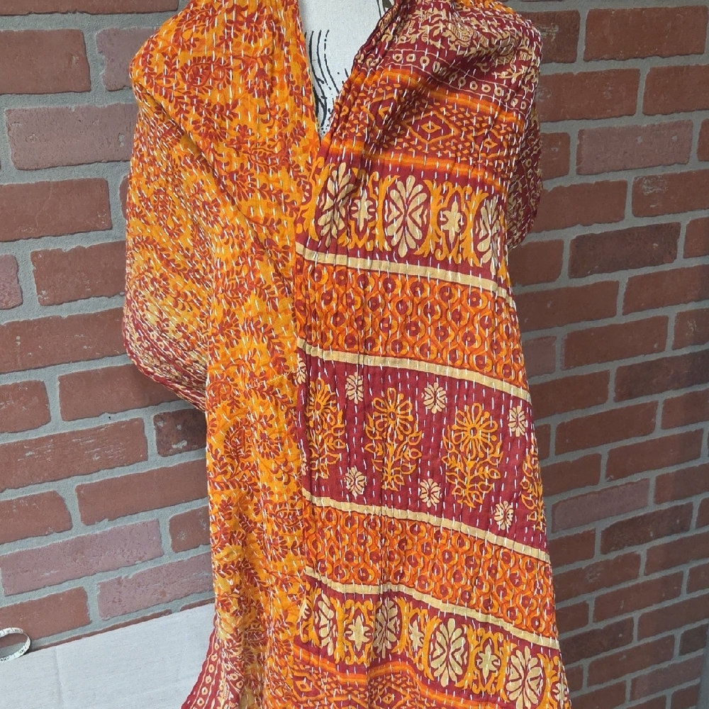 Colorful Kantha Scarf #68 - Picture 2 of 3